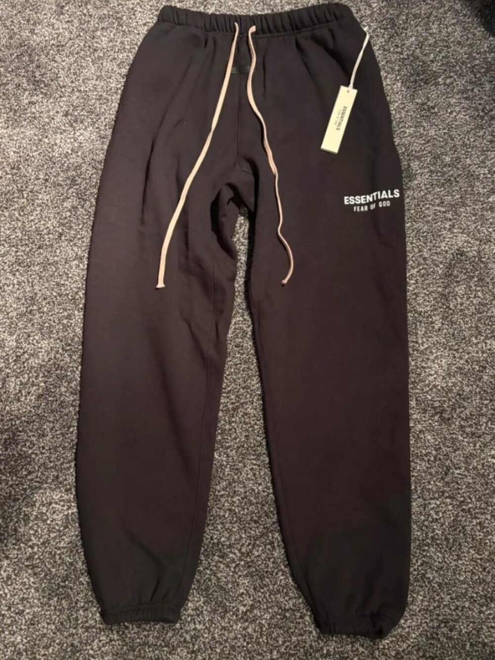 Fear of God Essentials Hoodie & Joggers Tracksuit Black Size M - Picture 3 of 6